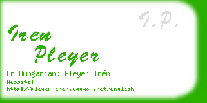 iren pleyer business card