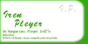 iren pleyer business card